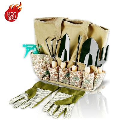 China Garden Specialty HGT03A Lady Garden Tool Set, Flower Design Garden Tool Kit, 8 Pieces Gardening Tool With Bag for sale