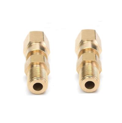 China Medical Industrial Equipment Indusrty CNC Machined Brass Pressure Seal Swivel Adapter Parts For Agricultural Equipment Custom Brass Parts for sale