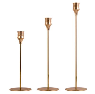 China Home Decorative Candle Holder Table Top Metal Candle Holder Party Decoration Gold Wedding Table Candle Holders Long Metal Candlestick Centerpiece Wedding Home Decorative Tall for sale