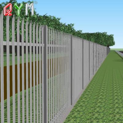 China Easily Assembled Safety Palisade Fence Galvanized Garden Palisade Steel Fence for sale