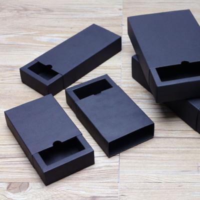 China Customized Foldable Drawer Recyclable Kraft Paper Box Chocolate Ivory Packaging Paper Box for sale