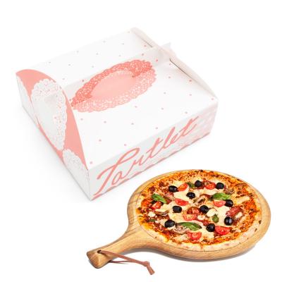 China Recyclable Custom Logo Printed Cheap Pizza Paper Box Disposable White Kraft Bulk On Sale 7 Slice 9 12 Inch Cardboard Pizza Boxes for sale