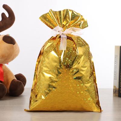 China Red Recyclable Christmas Kids Gift Set Santa Christmas Eve Candy Apple Cookie Wrapping Paper Christmas BAGS Wrapping for sale