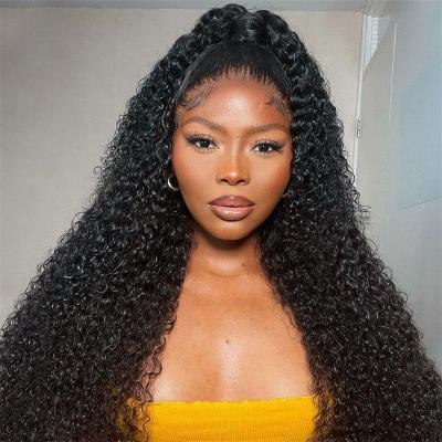 China No Shedding No Wig 13X6 10A,Mongolian Human Lace Front Kinky Curly Curly Frontal Raw Curly Wig 4x4 13X4 13X6 360 Virgin Hair Tangle Factory Wholesale for sale