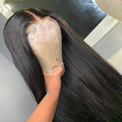 China Silky Straight Wave HD Lace Front Human Hair Wigs For Black Women Straight Hd Frontal Wig Brazilian Short Long 22 24 26 28 Inch Full Natural Wig for sale