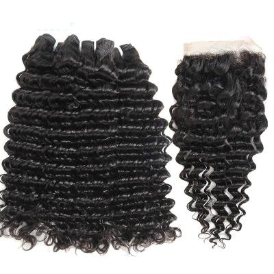 China Wholesale Original Pure Natural Unprocessed Virgin Human Hair Wave Wave Hair Bundles MILUO Lace Front Closure For Women,10 Raw Indian Remy Hair for sale