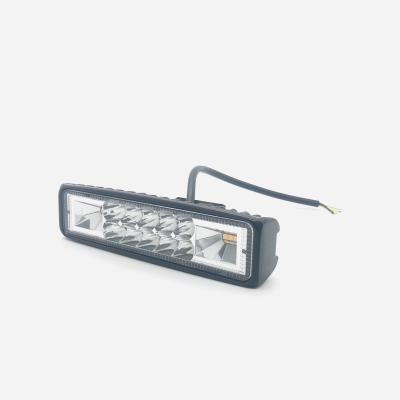 China Aluminum Auto Led Light Bar 48W Work Lamp Truck Lights 2 Colors Car Working Lamp Turn Signal Led Light Bar for sale