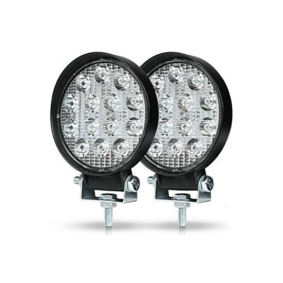 China High Power Aluminum Super Bright 42w Round LED Work Bright SPOT Lights For Truck Off Road Tractor for sale