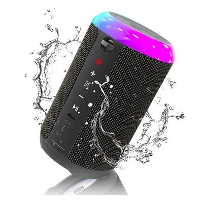 China LED Colorful Light Wireless Speakers with 18 LEDs Colored Light Effects IPX67 Waterproof Portable Playtime 12H DSP Stereo Powerful Bass Small for sale