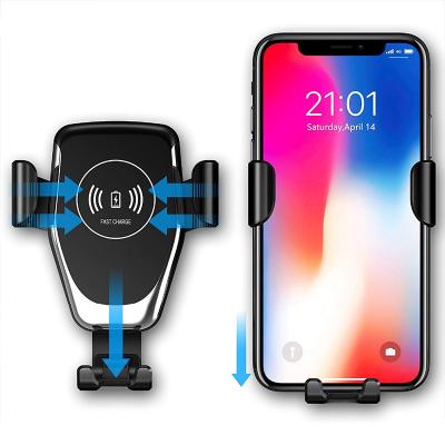 China Mobile Phone Car Charger 10W Qi Wireless Fast Charging Windshield Air Vent Dashboard Phone Auto Mount Holder for sale