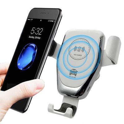 China 10W Qi Wireless Charger Car Mobile Phone Wireless Stand Holder Fast Charging Phone Self-Fixing Adjustable Non-shaking Mount for sale