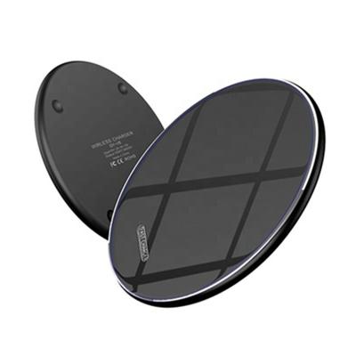 China Ultra-thin 9V/2A 5V/2A 15W/10W/7.5W Metal Pad 15w QI Wireless Fast Charger Mobile Phone Fast Charger For iPhone Wireless Charger for sale