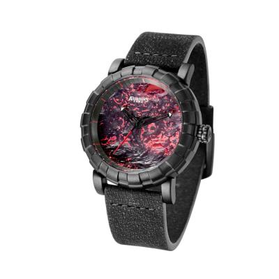 China LOGO Custom Gifts Round Competitive Price Quartz Men Genuine Leather Watch Water Resistant for sale