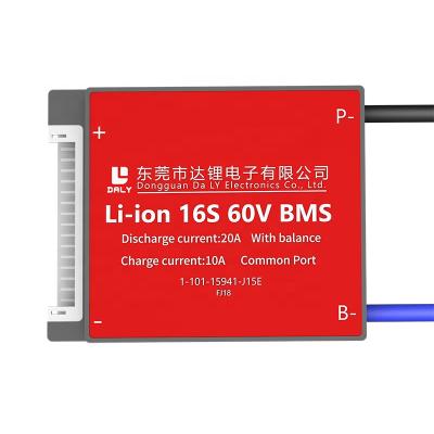 China Waterproof Daly BMS board bms Electroc scooter Protection for lithium ion batteri pack Li-ion 20A 60v lifepo4 bms 60v for sale