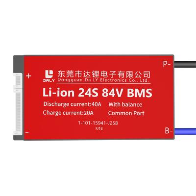 China Electroc Scooter Daly Li-ion Battery Management System PCM BMS Discharge Current 40A lithium 72v bms 100ah 24s PCB for sale