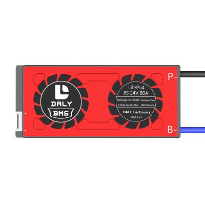 China Factory manufacture Li Ion Lipo Battery Pack Daly Lifepo4 BMS 24V 8S 80A PCB PCBA for 3.2V lithium battery pack same /Separate port with balance for sale