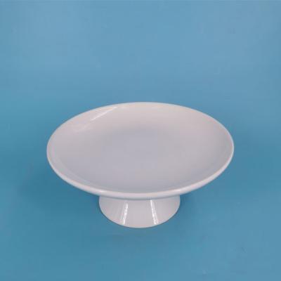 China CLASSIC White Food Grade Melamine Cake Stand Plate Candy Chocolate Dish for sale