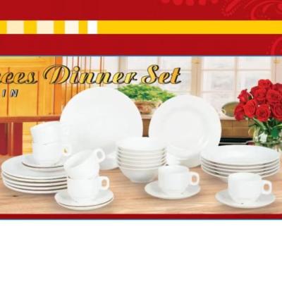 China 2022 Wholesale Popular Viable New Style Porcelain 30 Piece Dinner Set for sale