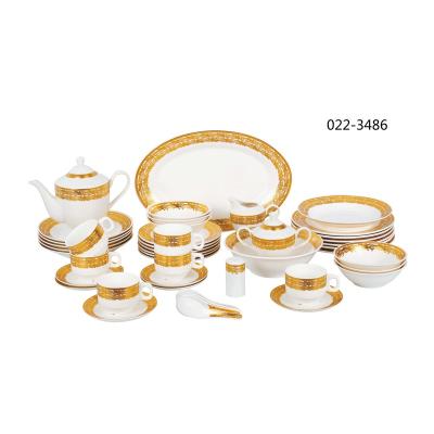 China 2022 Wholesale Popular Viable New Style Porcelain 50 Piece Decal Dinner Set for sale