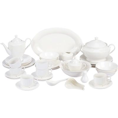 China 2022 Wholesale Popular Viable New Style Porcelain 47 Piece Dinner Set for sale