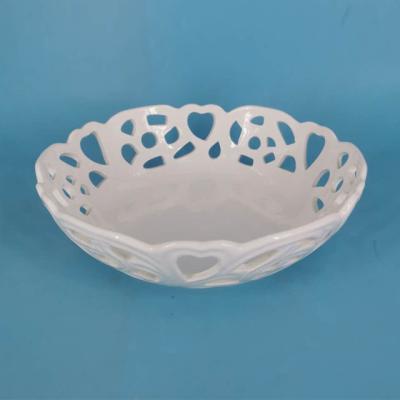 China Sustainable Modern Simple White Round Porcelain Dinner Ceramic Bowls For Party Use for sale