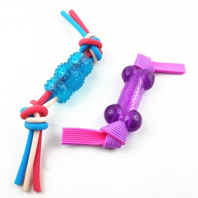 China DIY Woven TPR Dog Toy Molar Pet Toy for sale