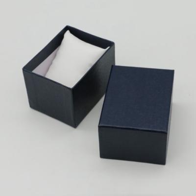 China Recyclable Fashion Design Black Led Paper Packaging Velvet Jewelry Travel For Ring Storage Box Case for sale