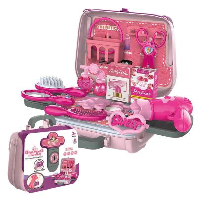 China Children Beauty Toy Mini Simulation Dresser Bag Toys Pretend Play Plastic Make Up Toy Set For Girl for sale