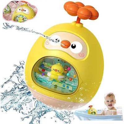 China 2023 Hot Selling Animal Baby Bath Cute Duck Pressure Spray Water Tumbler Toy Bathing Playing Toys for sale