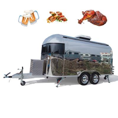 China Optional Food Machines Airstream Food Trucks Food Cart For Pizza/Crepe/Hot Dog Snackmachines Germany/France/UK Standard Food Trailer for sale