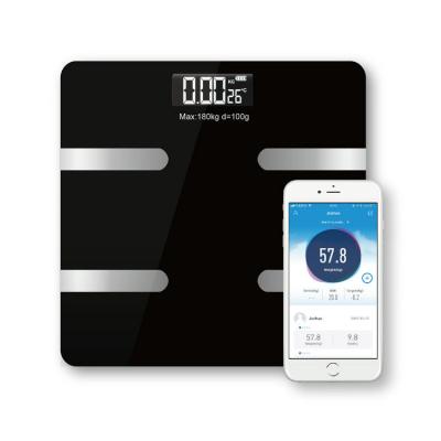 China Hot Fashion Bathroom Digital Large Capacity Body Fat Analyzer Smart Body Weight Scale for sale