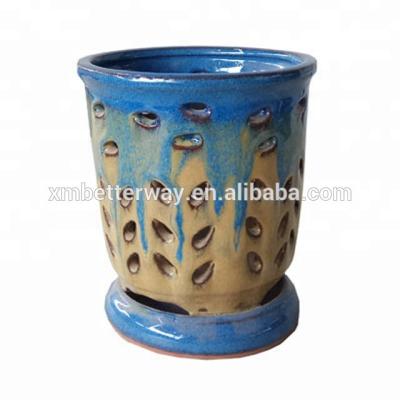 China Elegance Orchid Ceramic Hollow Pots for sale