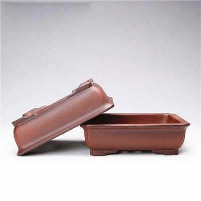 China Europe Boutique Flower Pots Rockery Antique Indoor High End Bonsai Pot Rectangular Succulent Pots Large for sale