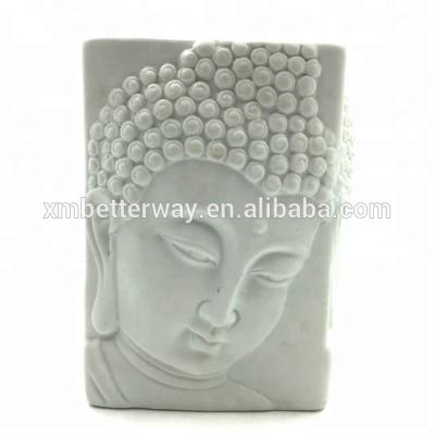 China 2018 New Fashion Design Textured Ceramic Aroma White Matte Oil Burner On Promotion for sale