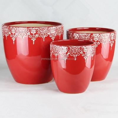 China Home Decoration Outdoor Ceramic Chinese Glazed Flower Pots for sale