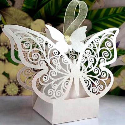 China Best Selling Country Butterflies Shaped Wedding Candy Box and Wholesale Custom Wedding Favors Candy Boxes for sale