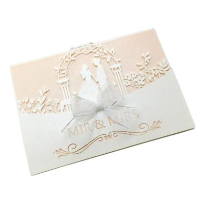 China Paper Material and Paper Cut Product Type Country Wedding Invitation Card Designs for sale