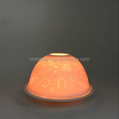 China Modern porcelain lithophane angel tealight holder for sale