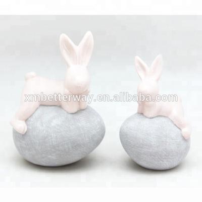 China Europe rabbit ceramic porcelain show pieces home decoration for home decor for sale