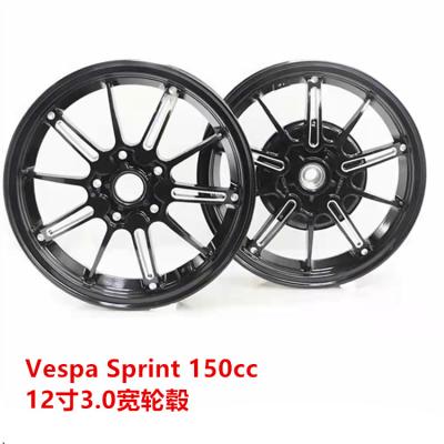 China New Design Aluminum Motorcycle 12 Inch Wheel Rims For Vespa Primavera Sprint Wheels 12 Supplier 3.0 Inch Wide for sale