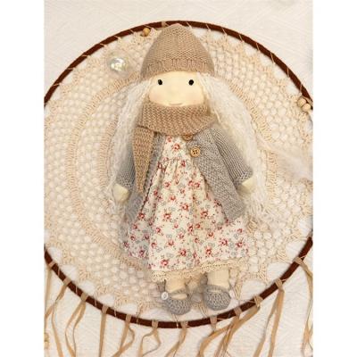 China Hot Selling Handmade Plush Dolls For Babies Handmade Cute Dolls Soft Blonde Long Hair Doll In 12 Inch Dismountable Handwork Gifts for sale