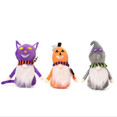 China Delicate Plush Halloween Decoration Ornaments And Funny Faceless Old Man Pumpkin Ghost Civet Cat Ghost Festival Handmade Gift for sale