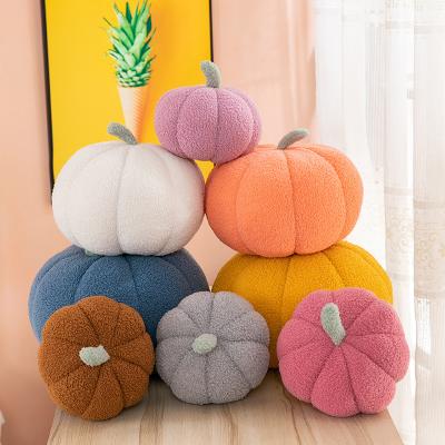 China Skin-touching Soft Air Permeability Halloween Holiday Plaid Warm Pumpkin Stuffed Toys Living Room Sofa Bedroom Office Pillow Cushion Knit PP Cotton Pillows for sale