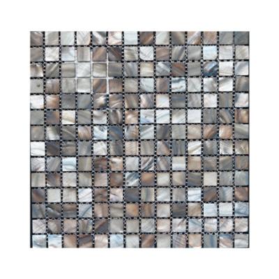 China Shell+9mm Spywood& Resin Best Selling ABC Stone Square Shell Mosaic Floor Tiles Pearly Mosaic For Wall Decoration for sale