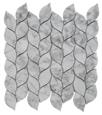 China Wholesale Price Modern Shape High Quality ABC-Stone Leaves Willow Irregular Multicolor Mosaic Tile for sale