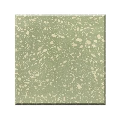 China Favorable ABC Quartz Stone White Marble Aggregate Stone Price Green Glass Composite Terra Cotta Floor Tile for sale