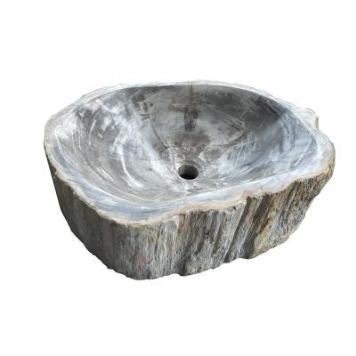 China New Fashion Fossil Stone Pattern Custom Design Irregular Fossil Wash Basin ABC-Stone Bathroom Wash Basin Sink for sale