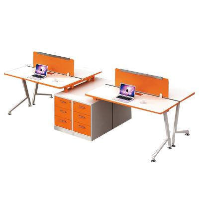 China (Size) Adjustable Commercial Office Workstation Home Office Computer Desk Simple Design Compartment Workstation Table for sale