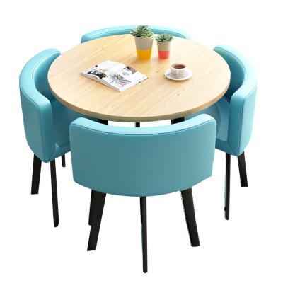 China Fashion Table Foldable Reception The Creative Round Table Coffee Milk Tea Shop Modern Bargaining Room Table for sale