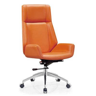 China Foldable Simplicity Office Furniture Modern High End Durable Executive Computer Swivel PU Leather Office Chair for sale